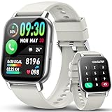 Smartwatch Damen Herren mit Telefonfunktion, 1.85'' Zoll HD Smart Watch, 112+ Sportmodi...