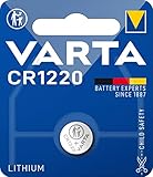 VARTA Batterien Knopfzelle CR1220, 1 Stück, Lithium Coin, 3V, kindersichere Verpackung,...