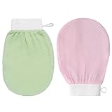 2 Stück Peelinghandschuh Exfoliating Gloves Peelinghandschuh Körper Handschuh für...