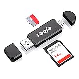 Vanja SD Kartenleser USB Adapter Micro USB SD Card Reader und USB 2.0 kartenlesegerät SD...