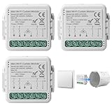 3 Stücke WiFi-Smart-Rollladenschaltermodul, Tuya WiFi Rolladenschalter Modul 2.4GHz Alexa...