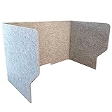 SAGIDAR Faltbar Trennwand, Table Divider Polyesterfaser, 60/80/100cm, Schreibtischteiler...
