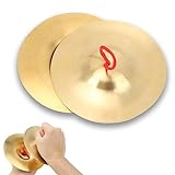 Crash Becken, 2 Stück Messing Handbecken Percussion Instrument Spielzeug für Kinder...