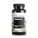 Natural Elements Melatonin – 365 Tabletten – 0,5mg Melatonin pro Tablette –...