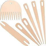 7 Stücke Holz Handwebstuhl Stick Set, einschließlich 5 Stücke Holzweb Häkelnadel mit...