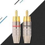 Dtmeng 4pcs 270RCA Kein Schweißen AV-Stecker Videokopf lötfreier Audiokopf Cinch-Stecker...