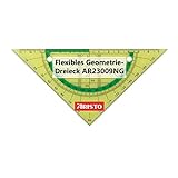 Aristo AR23009NG Flex Geometrie-Dreieck (Hypotenuse 16 cm, flexibel, nahezu...