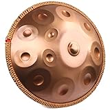 ANTETOK Gold Harmonic 440HZ Handpan Drum 12 Noten 55,9 cm Stahl Zungentrommel mit weicher...