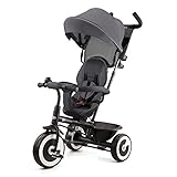 Kinderkraft ASTON Dreirad ab 9 Monate bis 25 kg, Kinderdreirad mit schubstange, drehbarer...