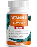 Vitamin B Komplex hochdosiert - 180 Tabletten - alle 8 B-Vitamine (B1, B2, B3, B5, B6, B7,...