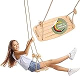 WOOWOOD Schaukel Outdoor [Made in Germany] | Holzschaukel für Kinder und Erwachsene |...