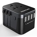 Reiseadapter Weltweitr 224+ Ländern 28W Fast Charge Universal Travel Adapter mit 4 USB...