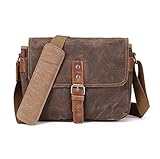 SLR-Kameratasche, wasserdichte Wachs-Segeltuchtasche Vintage Kameratasche Messenger Bag...