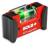 Sola GO! magnetic CLIP - Mini-Wasserwaage magnetisch aus glasfaserverstärktem Kunststoff...