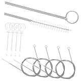 LIFKICH 4 Teiliges Abflussreinigungsset Flexible Rohrreinigungsbürsten Und Abflusskolben...
