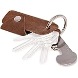 DONBOLSO® Colt I Schlüsseletui mit Einkaufswagenlöser I Leder Etui für 1-6 Schlüssel...