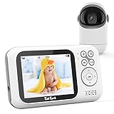 TakTark Babyphone mit Kamera, 3.2'' Babyfon mit Kamera mit Pan-Tilt 300° Rotation Video...