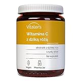 Vitaler's Vitamin C 1000mg mit Heckenrose (Rosehip) Extrakt 50mg, 60 vegane Kapseln