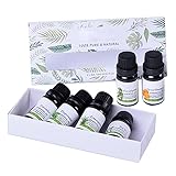 Aromatherapie-Öle-Set, natürliche ätherische Öle für die Haut, 6 Stück, 10 ml...