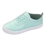 2023 Neu Sneaker Damen Weiß Halbschuhe, Elegant Knit Schnürhalbschuhe Diabetiker Schuhe...