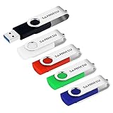 SANKESU 64GB 5 Stücke USB Stick 3.0 USB Flash-Laufwerke Speicherstick Rotate Metall...