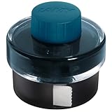 LAMY T52 Tinte petrol 50ml - Tintenglas mit Tintensammelbecken - Standfuß aus Kunststoff...