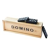 Chinchilla® klassisches Spiel Domino im Holz-Schiebedeckelkasten | 28 Spielsteine |...