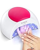 SUNUV Nageltrockner UV LED, Lampe für Nägel, 10s/30s/60s/90s Timer, Infrarot Sensor, LCD...