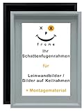 SteTas Schattenfugenrahmen Basic | Farbe: Weiß | Für Bildgröße: 10x15 cm |...