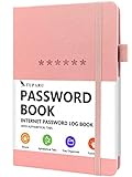 Passwortbuch mit alphabetischen Tabs - Hardcover Internet Adressen & Passwort Organizer -...