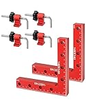 QWORK 2 Set 90 Grad Positionierwinkel Aluminiumlegierung Winkelspanner Eckenspanner für...