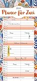 Planer für 2 Flowers 2024 - Familienplaner 16x34,5 cm - Wandkalender - Streifenkalender -...