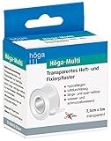 Höga-Multi, transparentes Heft- und Fixierpflaster - 2,5 cm x 5 m - 2 Stück (1er-Pack)