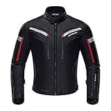 Zyxformis Motorradjacke Herren Motorradjacke wasserdicht winddicht mit Protektoren Jacke...