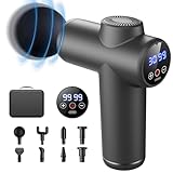 Bizcasa Massagepistole,Muskel Massagegerät mit 99 Geschwindigkeiten,8 Massageköpfen LCD...