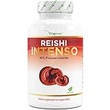 Reishi Pilz - 180 Kapseln - 1300 mg Extrakt pro Tagesdosis - 40% bioaktive Polysaccharide...