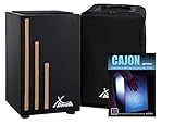 XDrum Cajon Primero Negra - Kistentrommel inkl. Rucksacktasche und Schule - Trommelkiste...