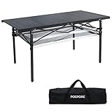 POEPORE Alu Campingtisch Klappbar Reisetisch für 6 Personen，Aluminium Klapptisch mit...