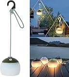 LED Campinglampe, 320 Lumen, 3 Lichtmodi, 2 Farben, 4000mAh Notstrombank, IPX5...