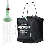 RISEPRO Solar-Duschtasche, 40L, solarbetrieben, Campingdusche, mit Temperatur,...