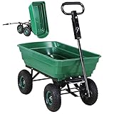 Miweba Bollerwagen Dumper | Belastbarkeit 300.0 Kg - PP-Wanne - Kippwagen - Handwagen -...