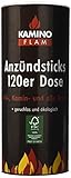 Kamino-Flam Anzündsticks - 120 Anzünder in handlichen Dose - Feuersticks brennen 5-6...