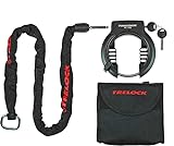 Trelock RS 430 Fahrrad Rahmenschloss + Anschlusskette ZR355 + Tasche 100 cm