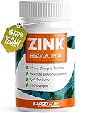 Zink 25mg - 365 Tabletten (vegan) mit Zink-Bisglycinat (Zink-Chelat) für höchste...