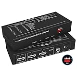 BeingHD HDMI-Splitter, 2.5 cm (1 Zoll), 2 Ausgänge, HDMI-Switcher, Audio-Extraktor, 4K @...