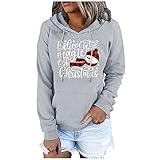 PTLLEND Coole Pullover Für Teenager Jungs LangÄrmel-Kapuziner-Weihnachtsbuchstabe...