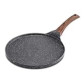 SENSARTE Crepe Pfanne 26cm Antihaftpfanne Omlettpfanne Pfannkuchen flache Pfanne mit...