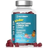 Multivitamin Gummibärchen mit Omega 3 6 9 Kinder | 19 wichtige Nährstoffe mit Jod,...