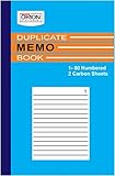 Notizbuch mit Duplikat, nummeriert 1–80, mit 2 Blatt, Kohlepapier-Quittungen (20,3 x...