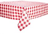 texpot Landhaus Tischdecken 20 mm Karo rot-weiß kariert Bauernkaro 100% Baumwolle (80 x...